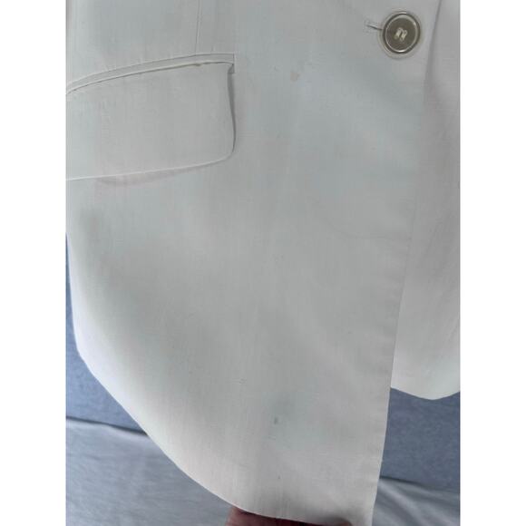 Lafayette 148 NY Women sz 8 Linen Blazer Off White Designer Office Workwear - Picture 5 of 15